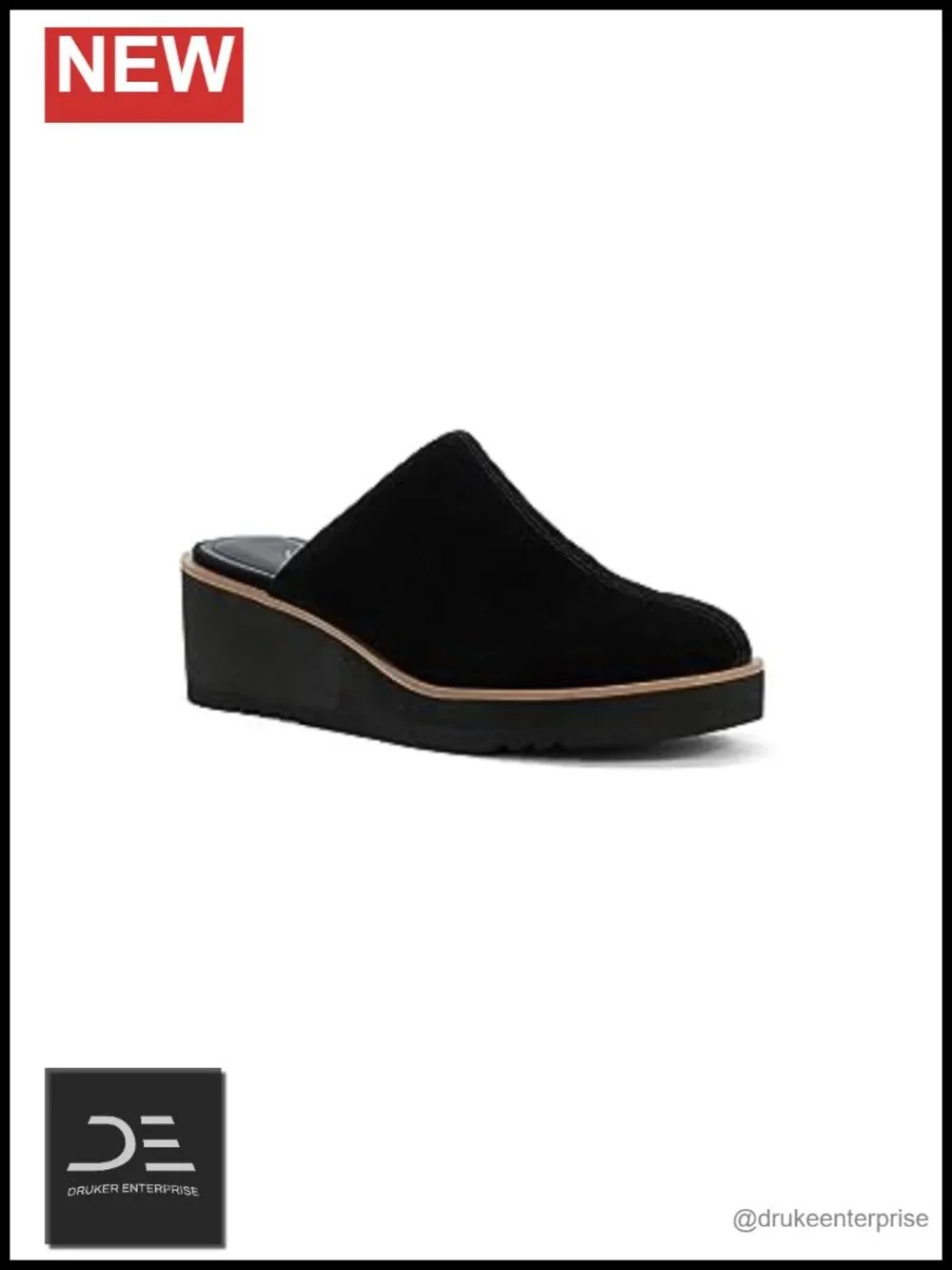 NYDJ Edmond Suede Wedge Mule Shoes 2